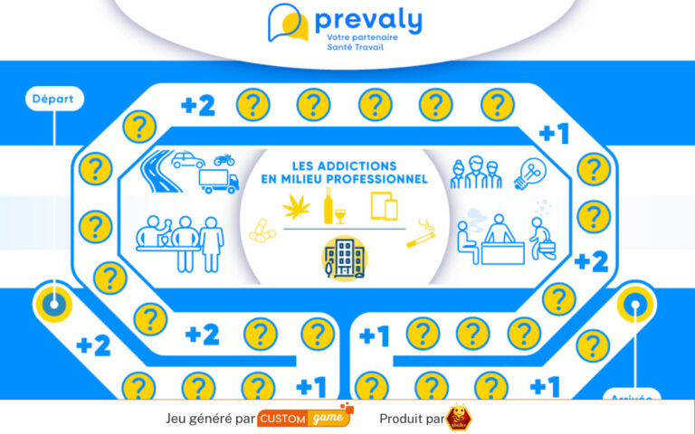 Plateau su Rallye Quiz Prévaly sur les addictions.