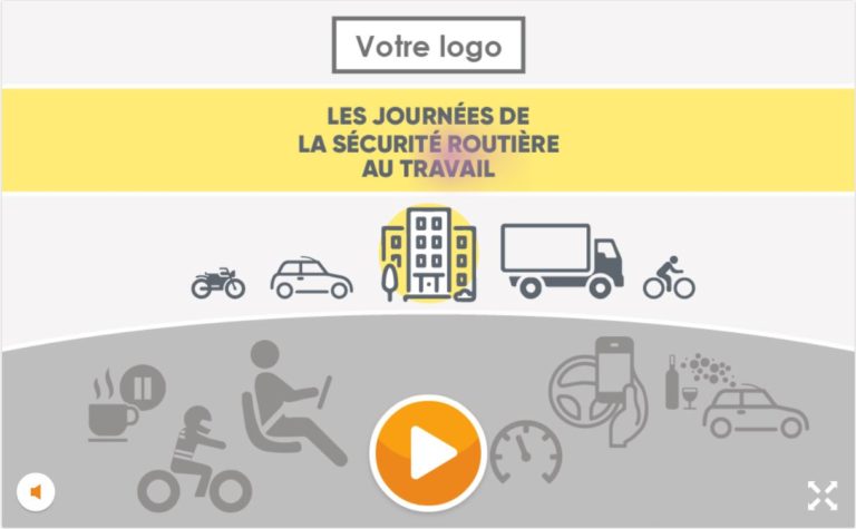 Journées sécurité routière au travail - écran accueil