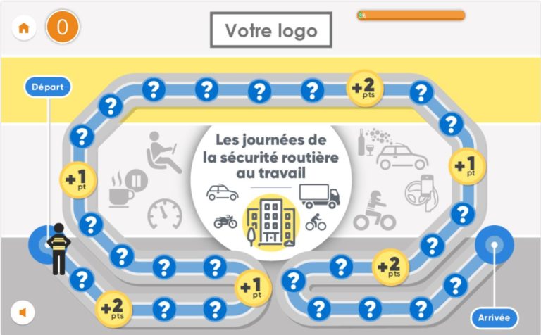 Journées sécurité routière au travail - plateau de jeu