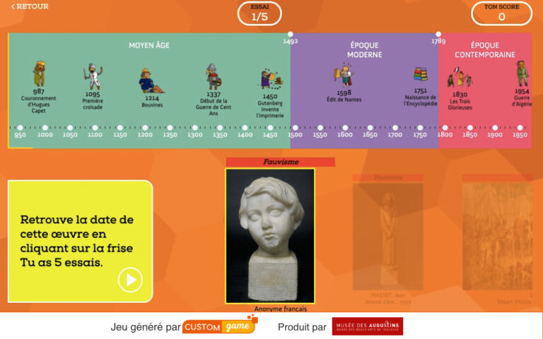 Le jeu chaud-froid propose aux visiteurs de jouer à retrouver vos dates.