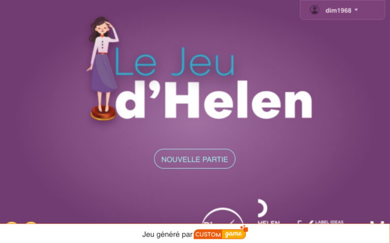 Écran d'accueil du Rallye Quiz de la fondation Helen Keller sur la prévention de la santé oculaire.